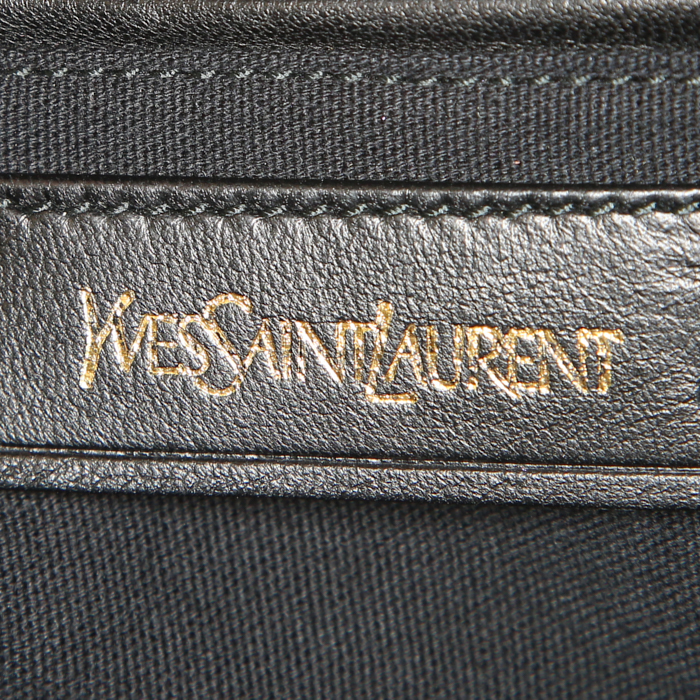 Saint Laurent Roady shopping bag in black leather - Detail D3