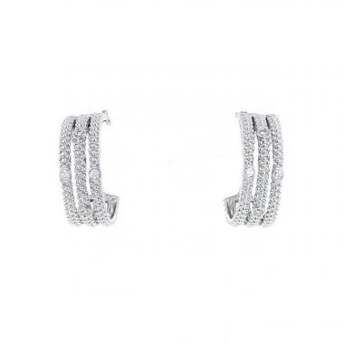 Mauboussin Le Premier Jour hoop earrings in white gold and diamonds