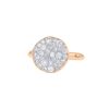 Pomellato Sabbia large ring in white gold,  pink gold and diamonds - 00pp thumbnail