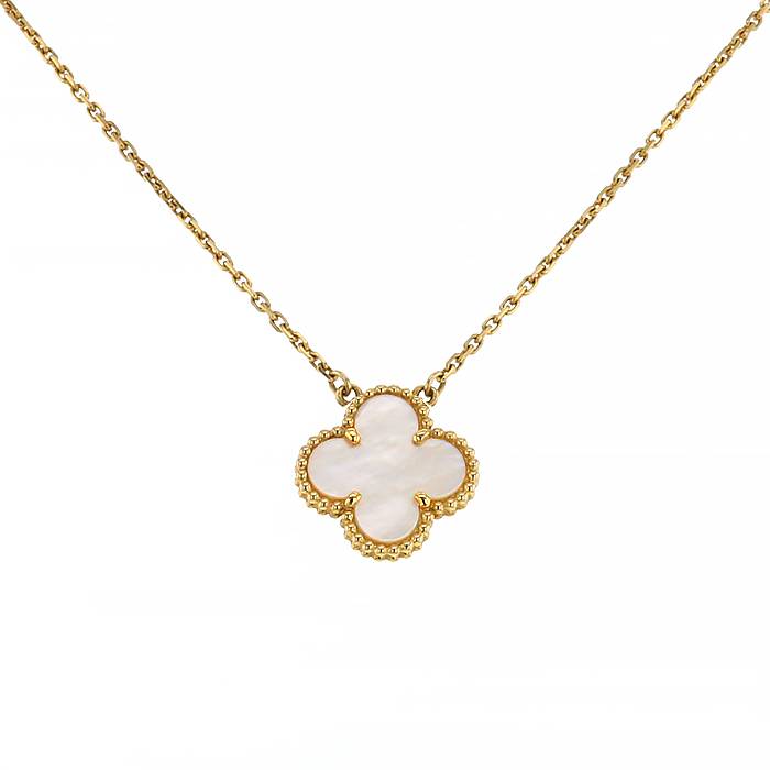 Collana Van Cleef 
Arpels Alhambra Vintage in oro giallo e madreperla bianca - 00pp