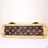 Louis Vuitton Edition Limitée Trompe L'oeil shopping bag in brown and yellow velvet and yellow alligator - Detail D4 thumbnail