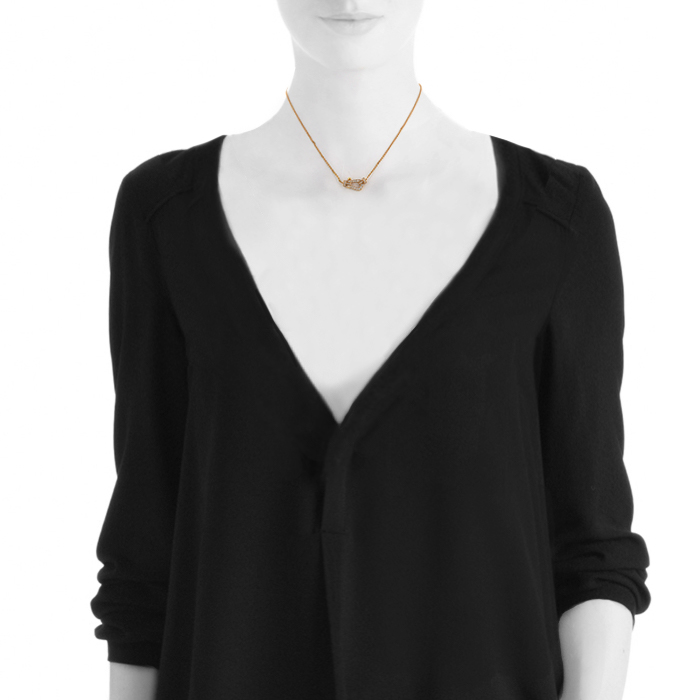 Collier Fred Force 10 grand modèle en or rose et diamants - Detail D1