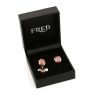 Fred Belles Rives earrings in pink gold,  quartz and mother of pearl - Detail D2 thumbnail