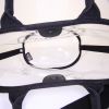 Prada small model handbag in transparent and black vinyl and black canvas - Detail D3 thumbnail
