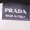 Prada small model handbag in transparent and black vinyl and black canvas - Detail D4 thumbnail