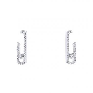 Messika Move Addiction earrings in white gold and diamonds