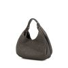 Bottega Veneta Campana handbag in grey intrecciato leather - 00pp thumbnail