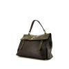 Yves Saint Laurent Muse Two handbag in grey, green and purple leather and black canvas - 00pp thumbnail