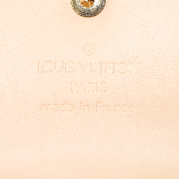 Louis Vuitton Porte Trésor International wallet in white and multicolor monogram canvas and natural leather - Detail D3