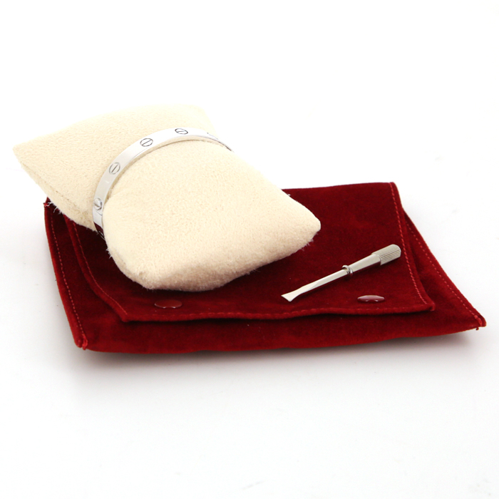 Bracciale Cartier Love in oro bianco - Detail D2