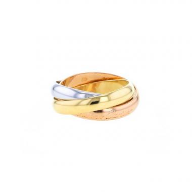 Bague Cartier Trinity moyen modèle en 3 ors, taille 52