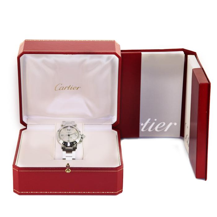 Cartier Pasha GMT watch in stainless steel Ref: 2377 Circa  2001