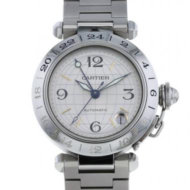 Cartier Pasha GMT watch in stainless steel Ref: 2377 Circa  2001