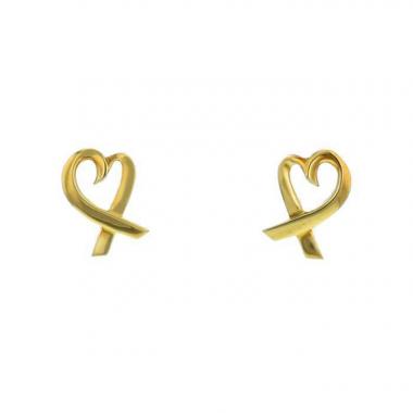 Paire de boucles d'oreilles Tiffany & Co Loving Heart en or jaune