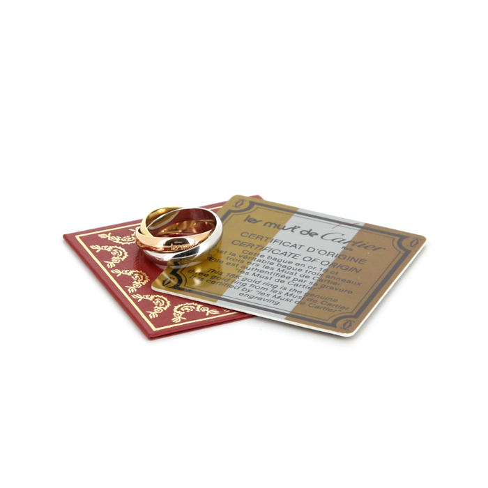 Anello Cartier Trinity modello medio in 3 ori, talla 50 - Detail D2