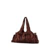 Chloé Silverado bag worn on the shoulder or carried in the hand in burgundy and black python and burgundy leather - 00pp thumbnail