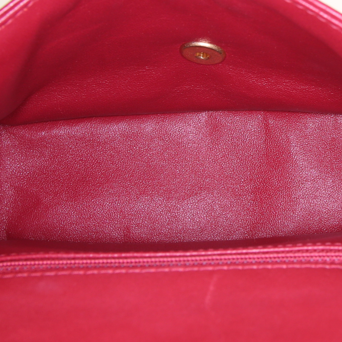 Borsa a tracolla Chanel Coco Handle in pelle trapuntata rossa - Detail D3