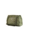 Chanel Grand Shopping shoulder bag in green quilted leather - 00pp thumbnail