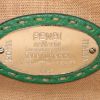 Fendi Selleria bag worn on the shoulder or carried in the hand in green, orange and brown tricolor grained leather - Detail D3 thumbnail