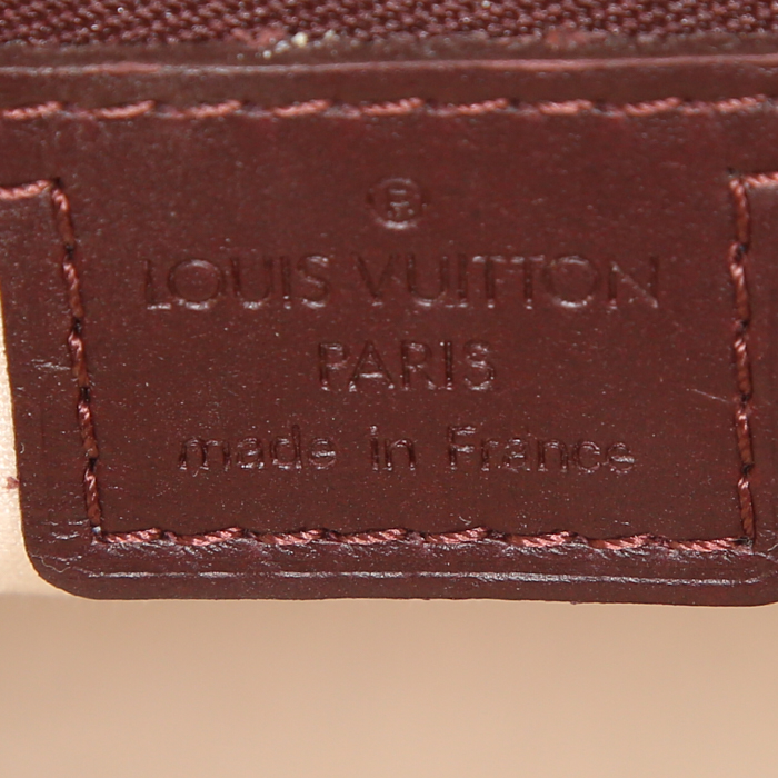 Louis Vuitton Joséphine small model handbag in burgundy monogram canvas Idylle and burgundy leather - Detail D3