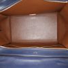Celine Trapeze medium model shoulder bag in blue leather and blue suede - Detail D3 thumbnail
