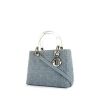 Borsa Dior Lady Dior modello piccolo in tela denim blu cannage - 00pp thumbnail