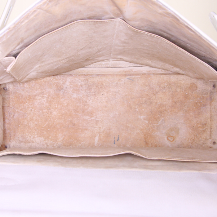 Sac à main Hermes Kelly 32 cm en cuir blanc - Detail D2