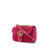 Bolso de mano Gucci GG Marmont en terciopelo rosa - 00pp thumbnail