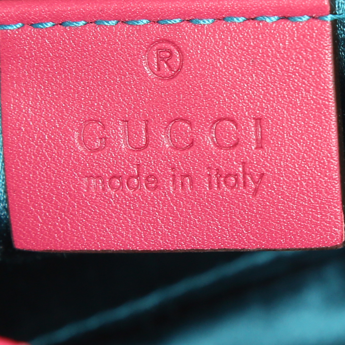 Gucci GG Marmont handbag in pink velvet - Detail D4