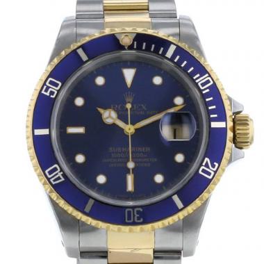 Rolex Submariner Date watch in gold and stainless steel Ref:  16613 Circa  1997