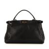 Fendi Peekaboo handbag in black leather - 360 thumbnail
