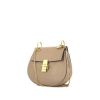 Chloé Drew shoulder bag in grey grained leather - 00pp thumbnail