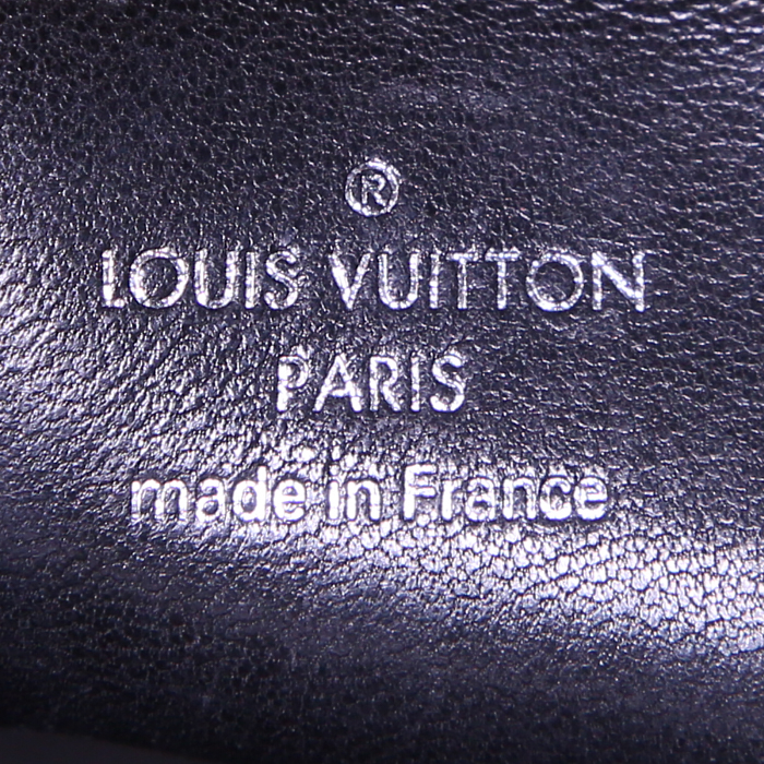 Borsa Louis Vuitton Fascination Lockit in pelle verniciata monogram nera - Detail D3