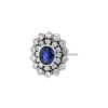 Vintage 1950's ring in white gold,  sapphire and diamonds - 00pp thumbnail