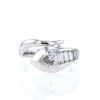 Bague en or blanc et diamants (diamant central de taille poire 0.50 carat) - 360 thumbnail