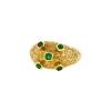 Vintage 1980's ring in yellow gold and emerald - 00pp thumbnail