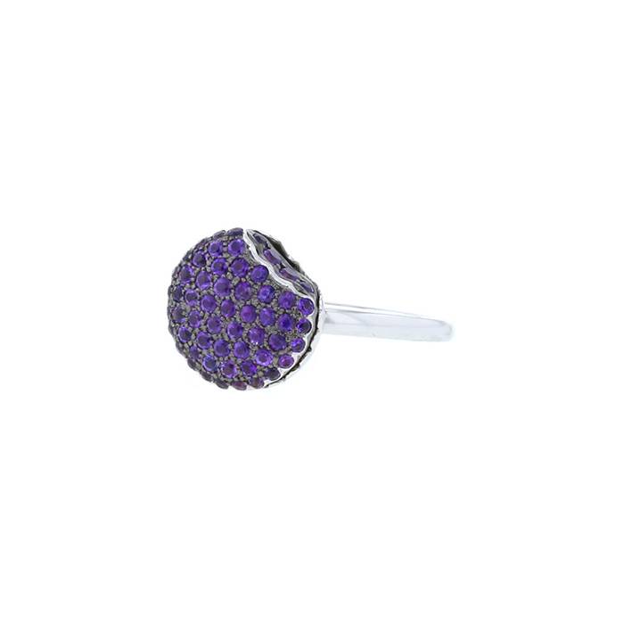 Boucheron Tentation Macaron small model ring in white gold and amethysts - 00pp