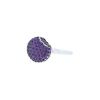 Boucheron Tentation Macaron small model ring in white gold and amethysts - 00pp thumbnail