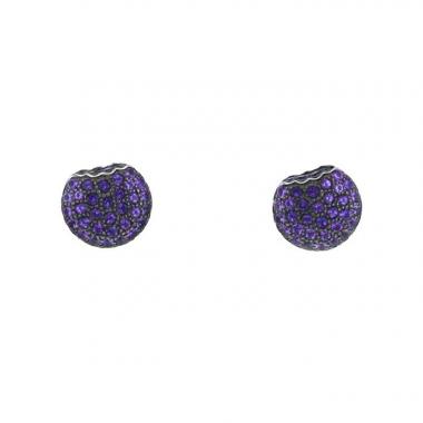 Boucheron Tentation Macaron earrings in white gold and amethysts