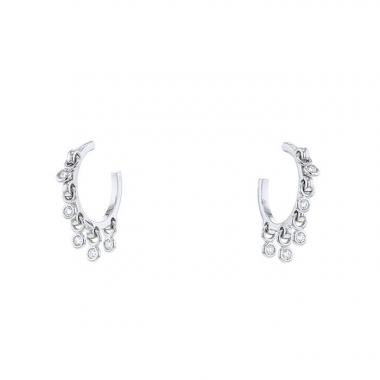 Dior Coquine hoop earrings in white gold and diamonds