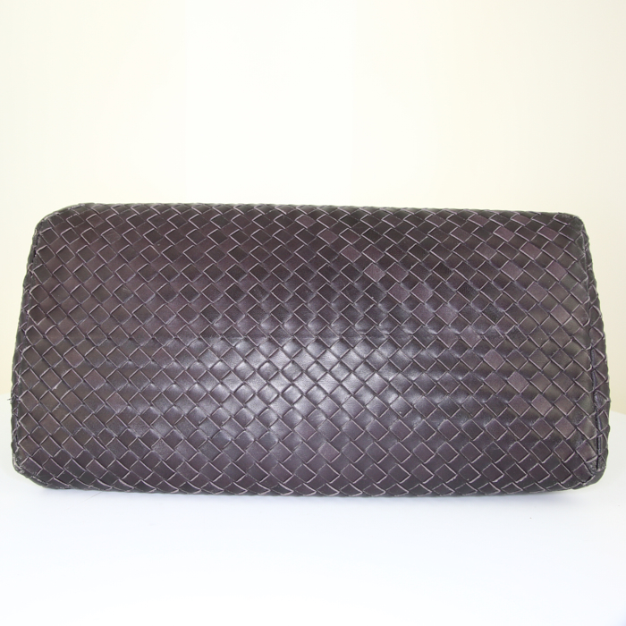 Borsa Bottega Veneta Roma in pelle intrecciata plum - Detail D4