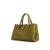 Shopping bag Bottega Veneta Roma in pelle intrecciata verde - 00pp thumbnail