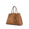 Prada Double shopping bag in beige leather - 00pp thumbnail