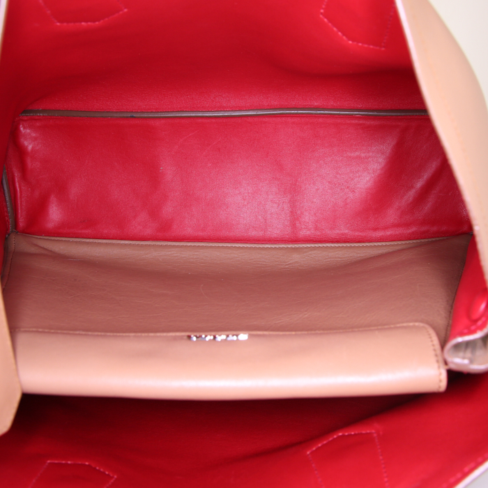 Shopping bag Prada Double in pelle beige - Detail D2