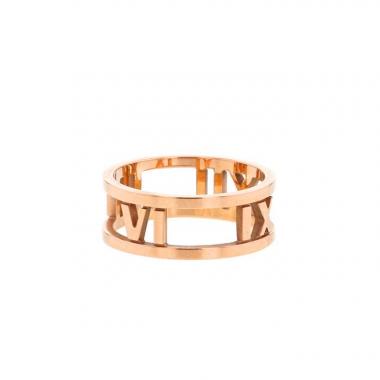 Hemstitched Tiffany & Co Atlas large model ring in pink gold