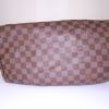 Louis Vuitton Speedy 35 travel bag in ebene damier canvas and brown leather - Detail D4 thumbnail