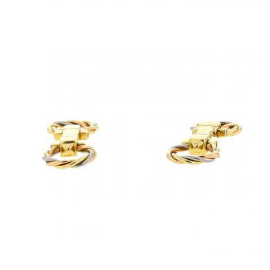 Coppia di gemelli Cartier Trinity in 3 ori