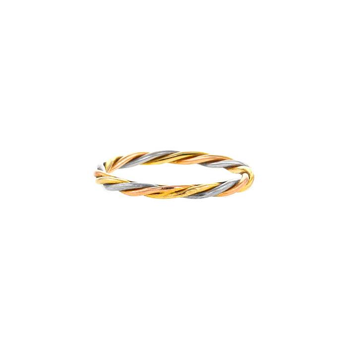 Sortija retorcida Cartier Trois ors en oro amarillo,  oro rosa y oro blanco - 00pp