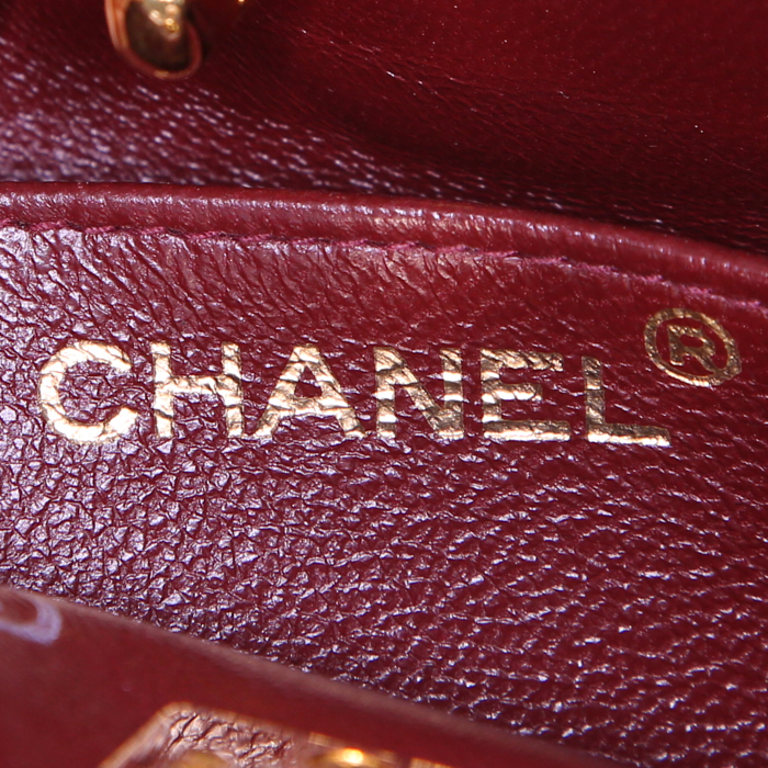 Sac bandoulière Chanel Vintage en toile matelassée noire et cuir noir - Detail D4