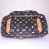 Louis Vuitton Rita bag worn on the shoulder or carried in the hand in black multicolor monogram canvas and natural leather - Detail D5 thumbnail